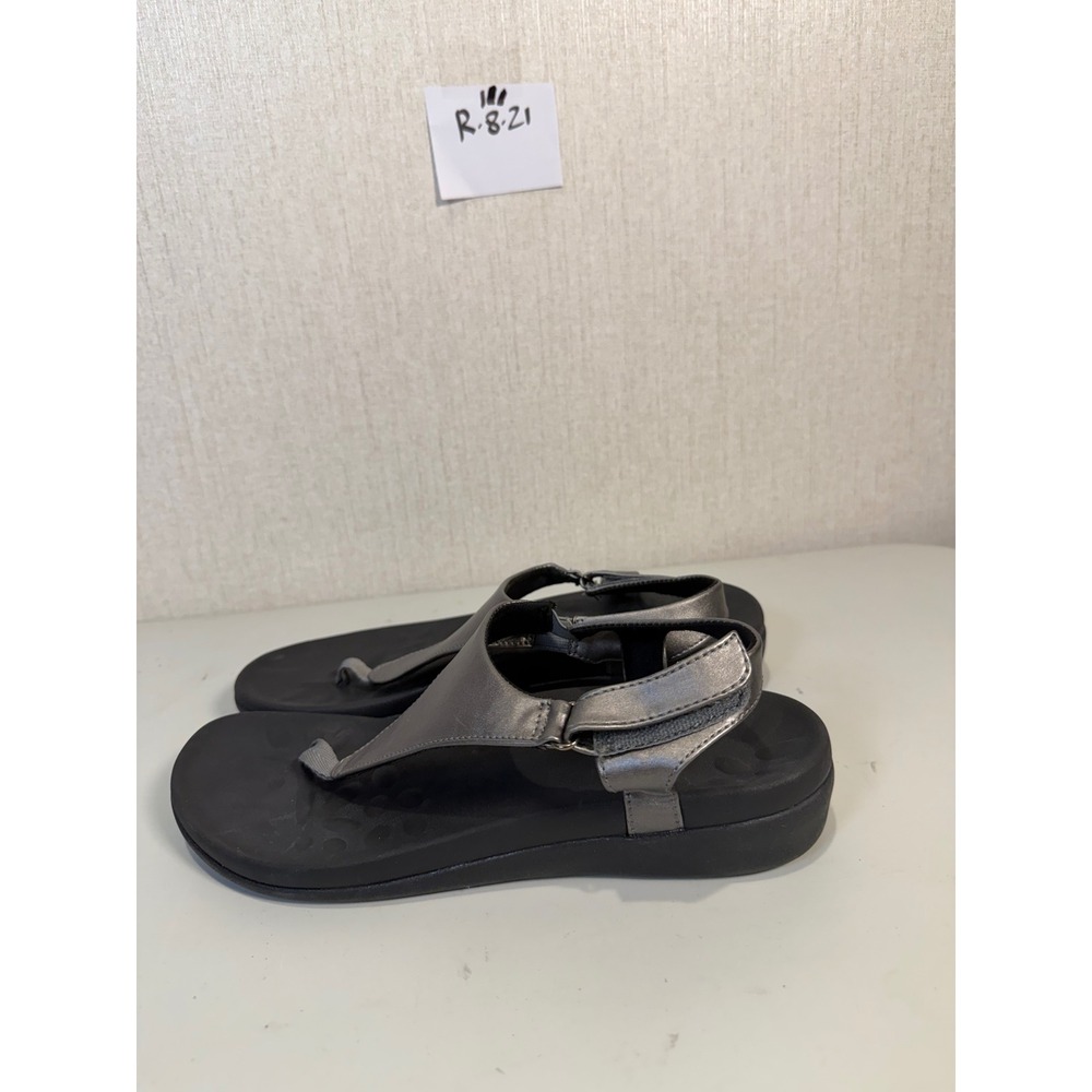 Megnya Orthotic Walking Sandals Metallic Grey Pewter Ankle Strap us size 10-10.5 - Picture 4 of 7